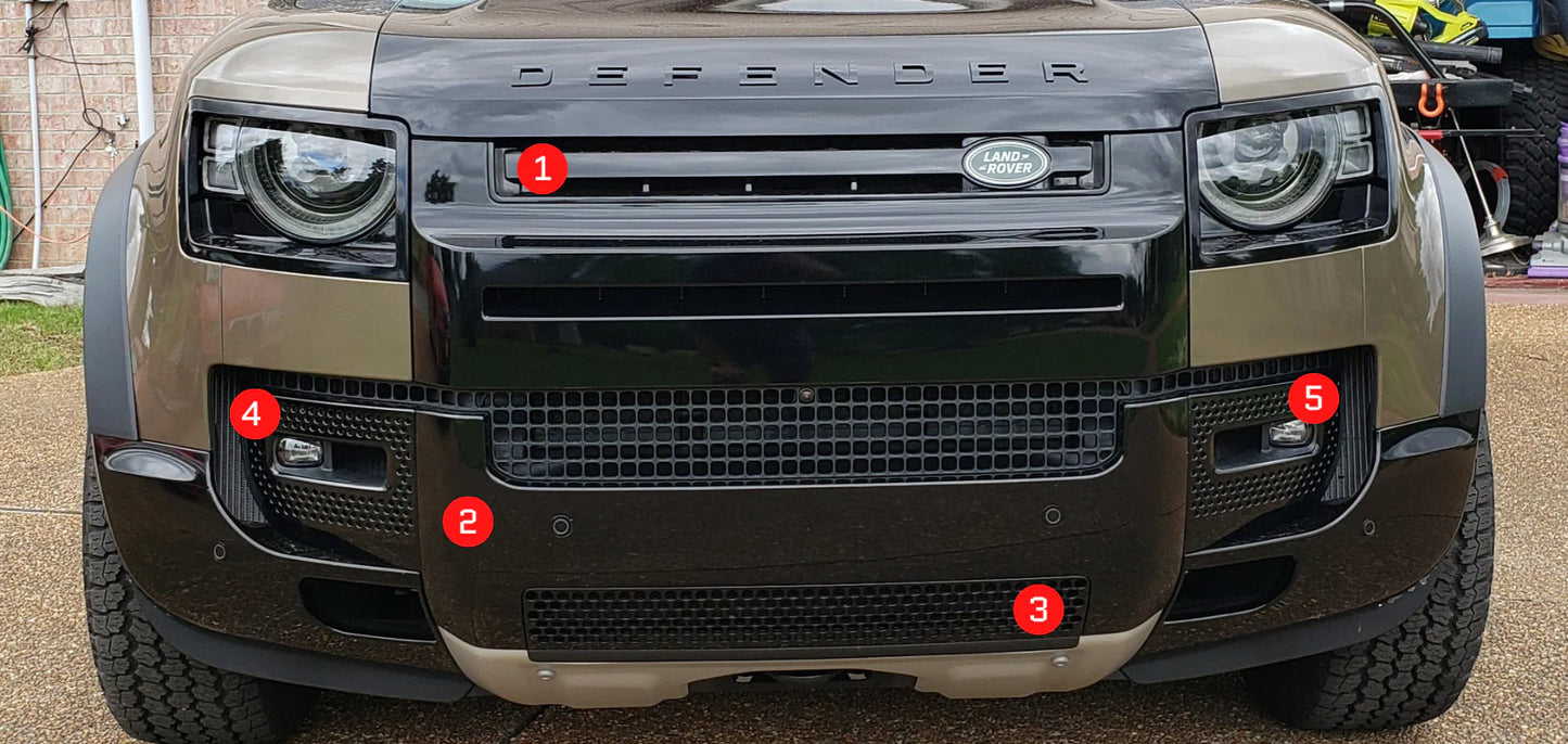 Gloss Black - Defender 90 / 110 / 130 - Front and Rear Bumpers