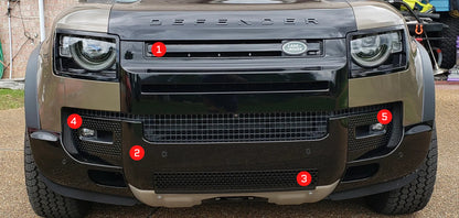 Gloss Black - Defender 90 / 110 / 130 - Front and Rear Bumpers