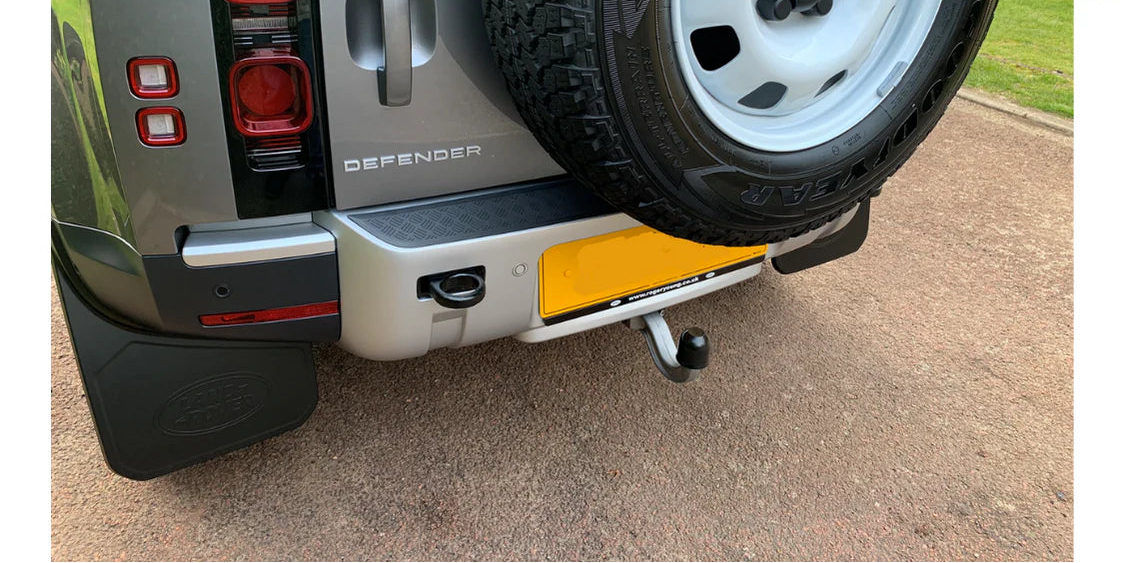 Rear Bumper Protector Black Chequer Plate - Fits 2020+ Defender