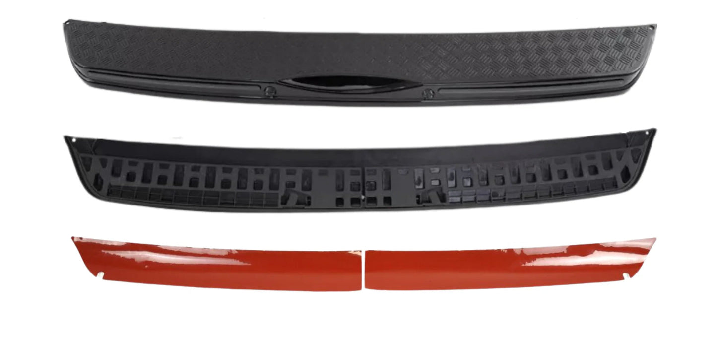 XL Chequer Plate REAR Bumper Protector Gloss Black - New Defender 90, 110 and 130