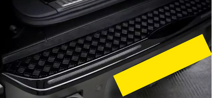 XL Chequer Plate REAR Bumper Protector Gloss Black - New Defender 90, 110 and 130